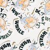 Donkey Whale Illustration Sticker