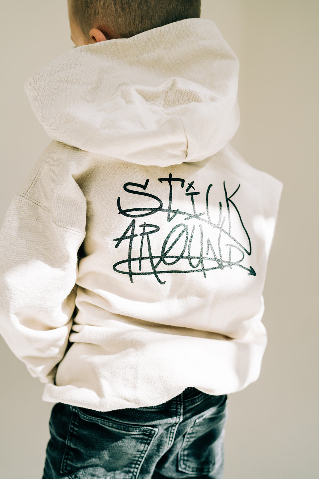 Stick Around Sand Scribble Hoodie | Youth